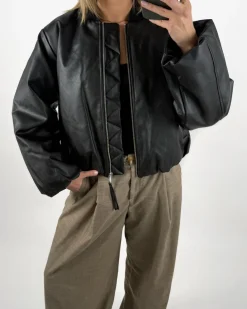 TRUDEA bomber jakke, sort