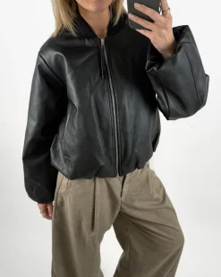 TRUDEA bomber jakke, sort
