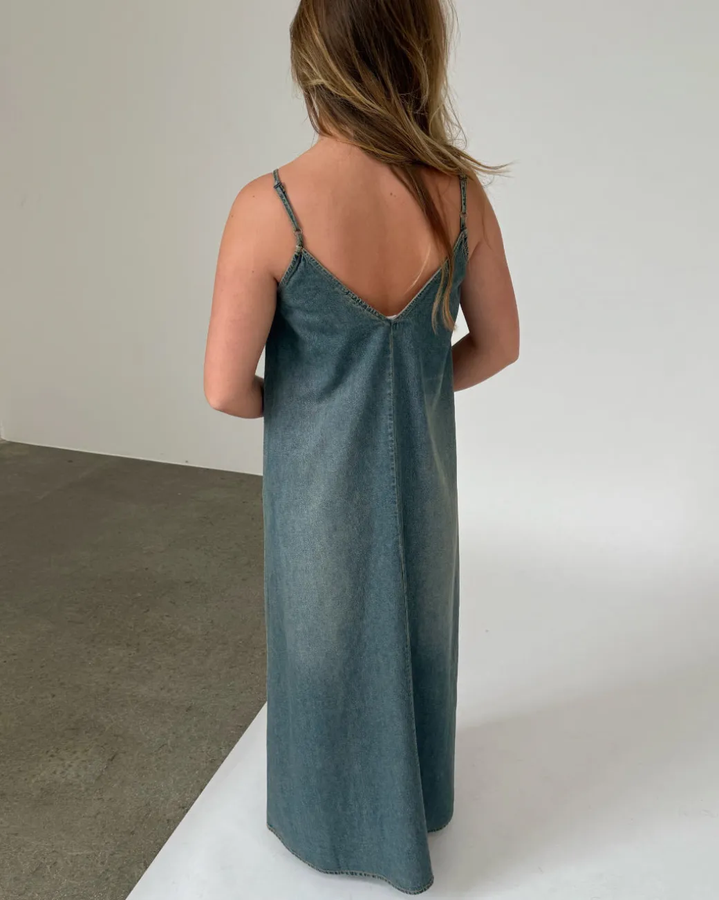 TUVA denim kjole, blå
