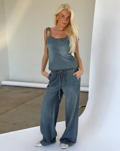 TUVA denim top, blå