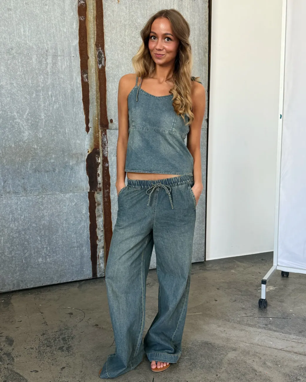 TUVA denim top, blå