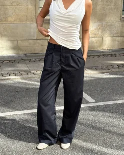 YRSA bukser stribet, navy