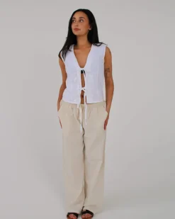 ZARA hørbukser, beige