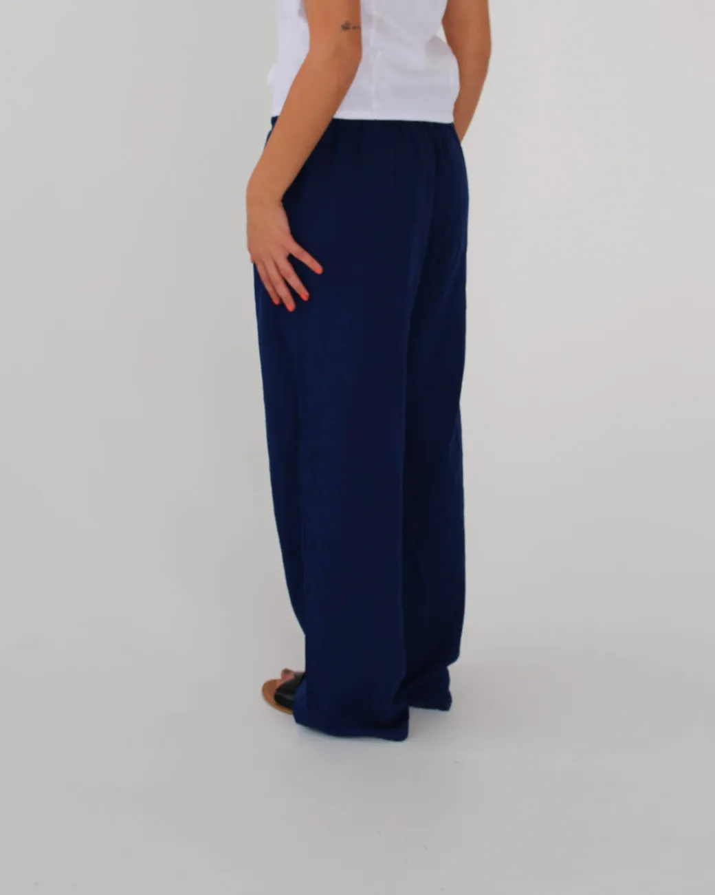 ZARA hørbukser, navy