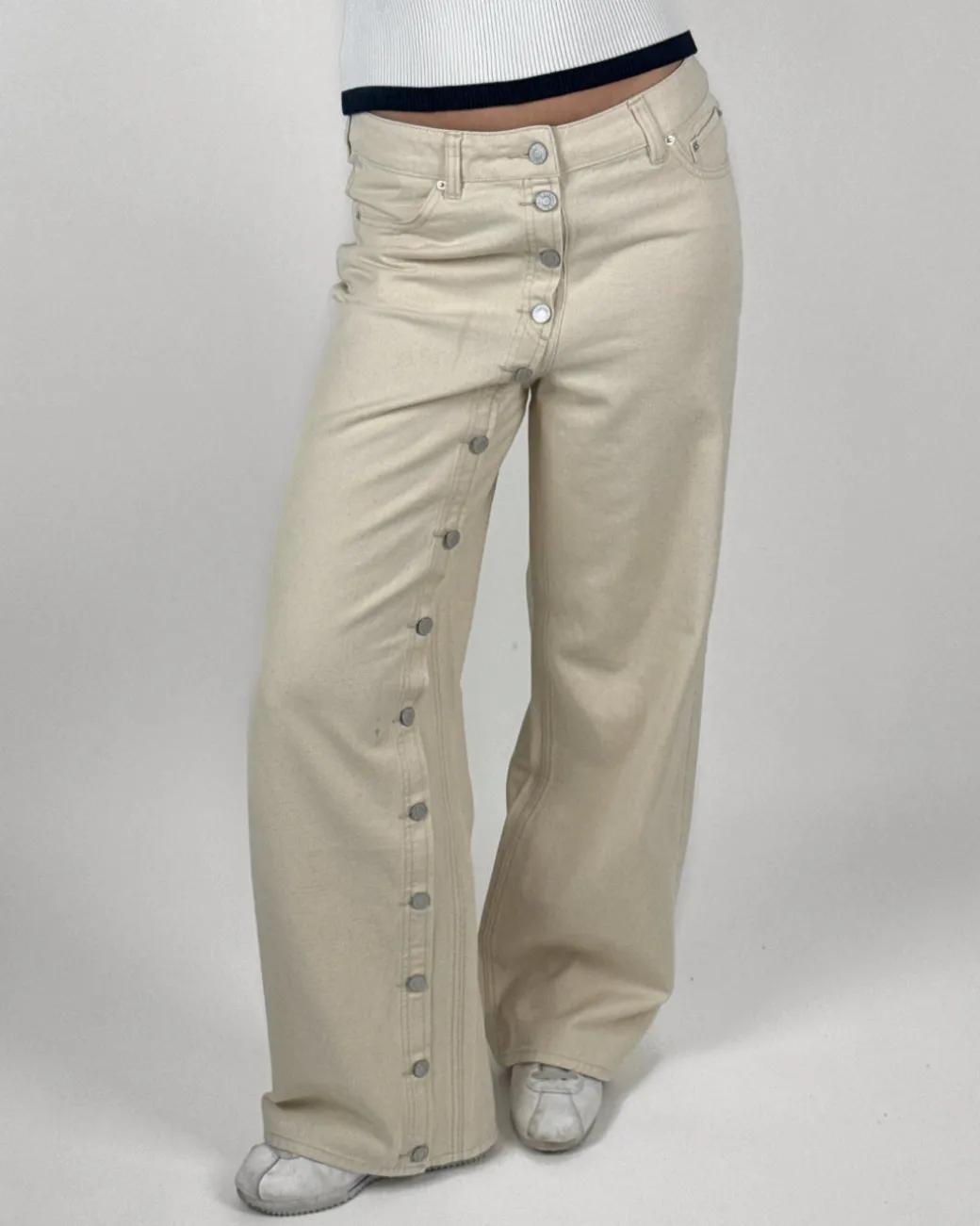 ZOE wide leg jeans, creme